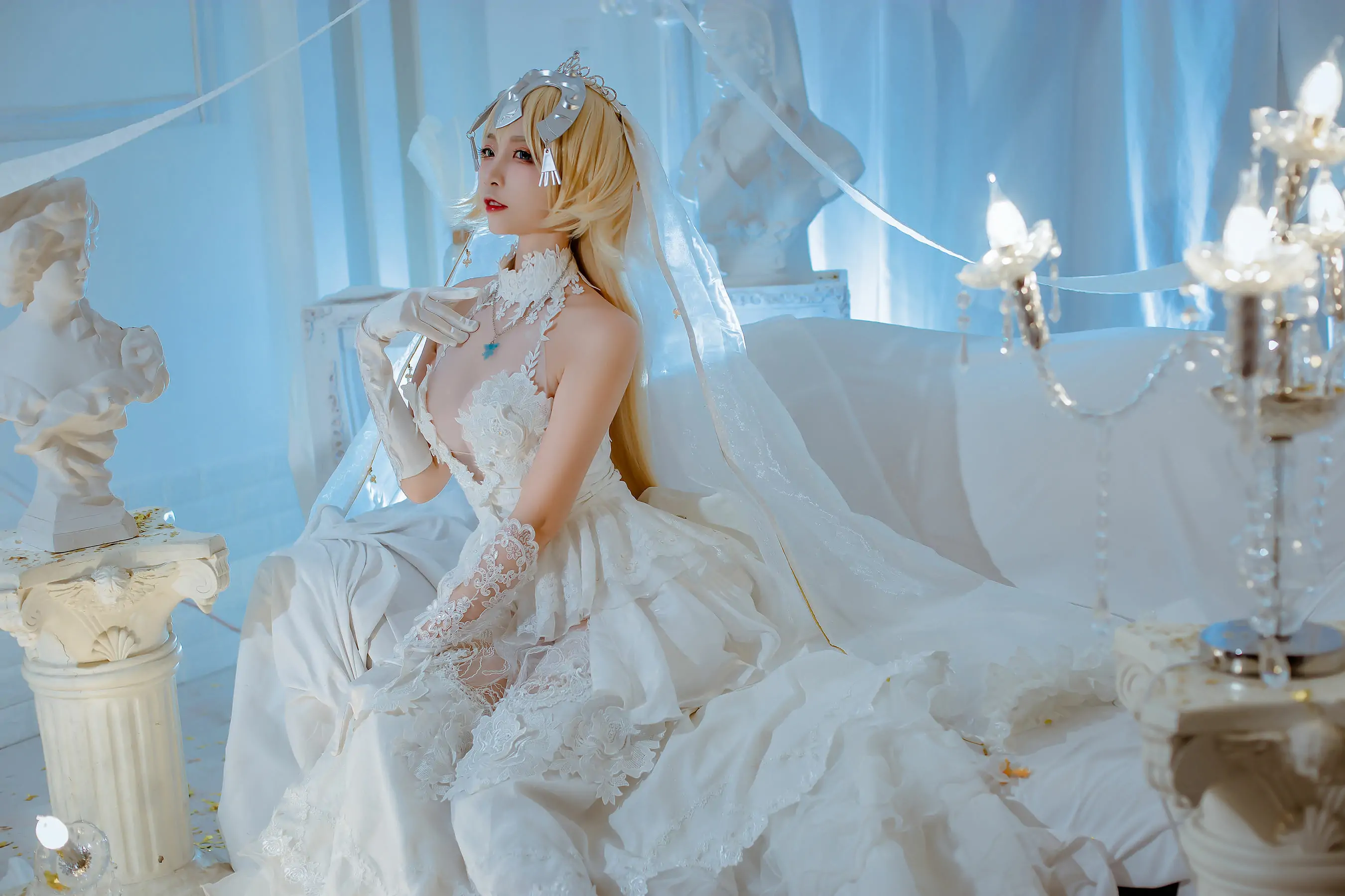 [福利COS] 人气Coser二佐Nisa - fate贞德花嫁