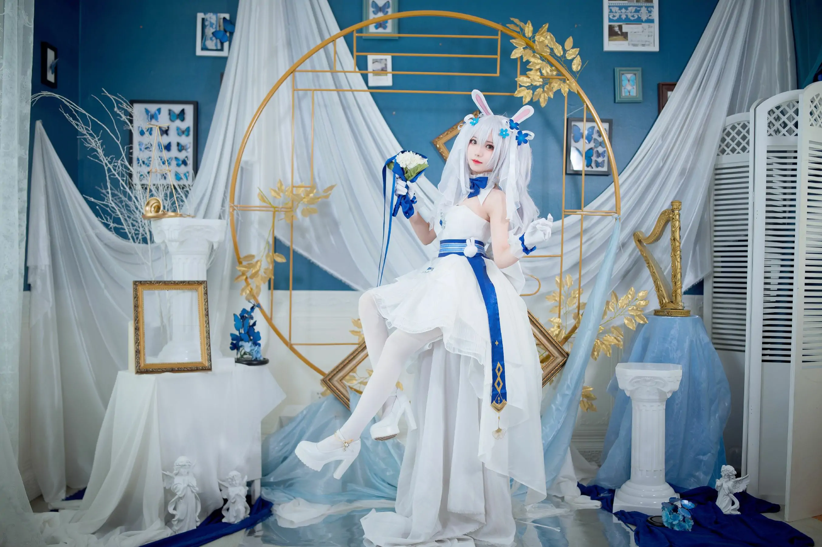 [福利COS] 花柒Hana - 拉菲花嫁