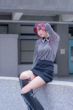 廖挺伶\/Kila晶晶《超短裙 长靴街拍》(52P)-超短裙,长靴