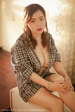 米爱Demon《格子衬衫 半透内衣系列》 [秀人网XIUREN] No.754(50P)-马尾,衬衫,巨乳,xiong