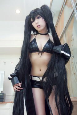 あらい夜魅(Arai Yami)《BLACK★ROCK SHOOTER》-黑衣麻陶?里(黑岩射手／黑初音)(100P)-热裤,COS