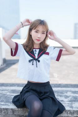 [风之领域] NO.031 天台上黑丝学妹(46P)-校服,萝莉,黑丝