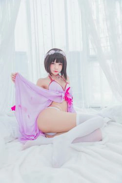 [萝莉COS] 桜桃喵《(加藤惠)小睡裙》(38P)-古典,少女,COS