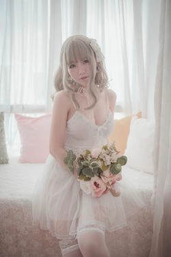 [萝莉COS] Yoko宅夏《白色丝质连衣裙》(26P)-萝莉,COS