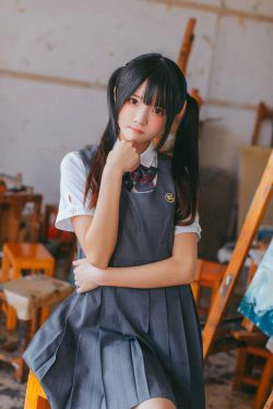 [萝莉COS] 桜桃喵《画室少女》(17P)-萝莉,COS