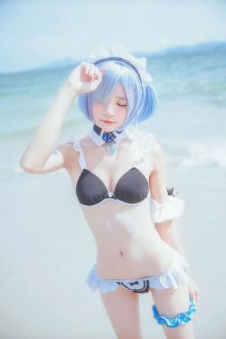 桜桃喵《蕾姆COS》(48P)-海边,COS,RT