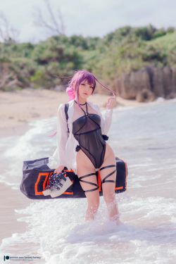 [Fantasy Factory] 小丁Cosplay - 海滩风情(34P)-海边,COS