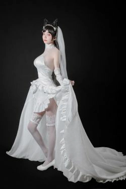 [萝莉COS] 小妖精你的负卿 - 爱宕花嫁(9P)-婚纱