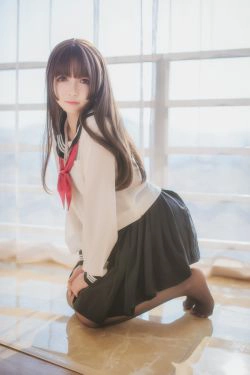 [萝莉COS] 白金Saki - 半透明水手服(36P)-黑丝,水手服