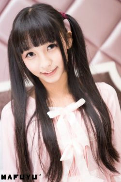 [萝莉COS] 神楽板真冬 粉白条纹系列套图(103P)-马尾
