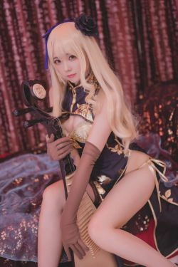 [萝莉COS] 萌系小野妹子w - 金莲旗袍(11P)-COS