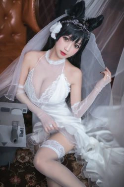 [萝莉COS] 鬼畜瑶 - 爱宕花嫁(23P)-婚纱,猫女,COS