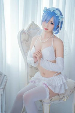 [萝莉COS] 面饼仙儿 - 花嫁蕾姆(28P)-COS,白丝