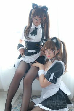 [萝莉COS] 摇摇乐yoyo&Nyako喵子 - 诱人女仆(130P)-女仆,姐妹花,黑丝