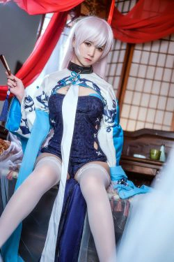 [萝莉COS] 鳗鱼霏儿 - 碧蓝华裳 贝姐(11P)-COS