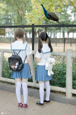 [森萝财团] JKFUN-025 默陌&Aika 80D白丝过膝袜(93P)-校服,萝莉