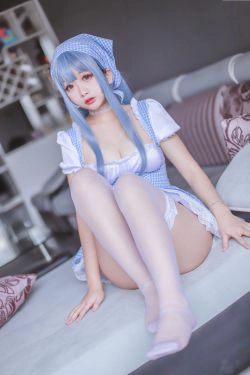 Cosplay日奈娇 蓝色女仆(46P)-女仆