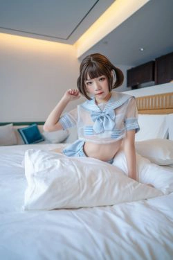 动漫博主王胖胖u 蓝色水手透明分体(39P)-萝莉,床上