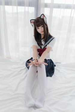 萌系小姐姐蜜汁猫裘 猫耳JK(40P)-猫女