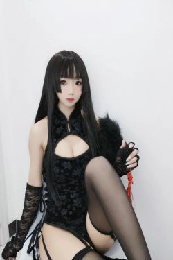 白嫩美少女鬼畜瑶 黑色旗袍(70P)-COS