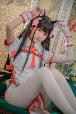 超人气Coser鳗鱼霏儿 碧蓝华裳 夕暮(16P)-COS