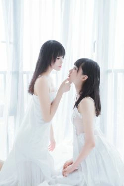 萌系小姐姐木绵绵OwO&桜桃喵 朝(白裙×白裙)(58P)-连衣裙,吊带,姐妹花