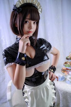 萌系小姐姐蜜汁猫裘 漆皮女仆(33P)-COS