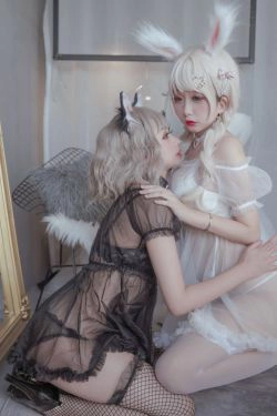 Cosplay日奈娇 猫与兔(50P)-猫女,姐妹花