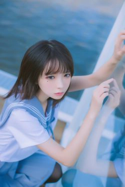 疯猫ss 海边蓝白水手服(15P)-海边,水手服