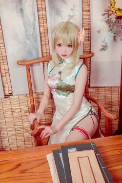 [COS福利] Coser__KETTOE - V家 GUMI 旗袍(8P)-旗袍