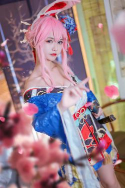[COS福利] 超人气Coser鳗鱼霏儿 - 八重樱花魁(12P)-COS