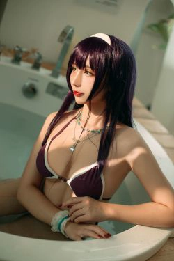 [COS福利] 动漫博主九曲Jean - 霞之丘诗羽泳装(24P)-泳装,COS