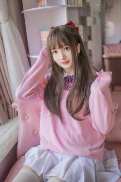 [COS福利] 二次元美女古川kagura - 粉色JK(16P)-猫女