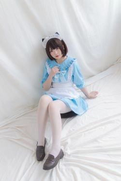 [COS福利] 二次元美女古川kagura - 蓝色小猫女仆(42P)-女仆