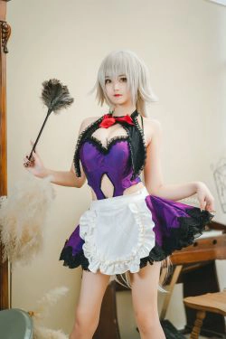[COS福利] 萌系小姐姐蜜汁猫裘 - 贞德女仆(40P)-女仆