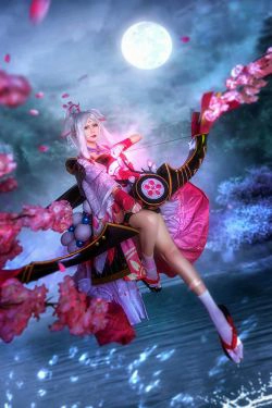 [COS福利] 动漫博主北之北 - 阴阳师 白狼(9P)-COS