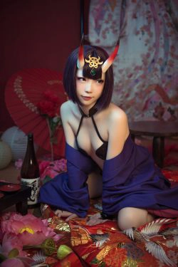 [COS福利] 大胸萌妹妖少you1 - 酒吞童子(9P)-COS