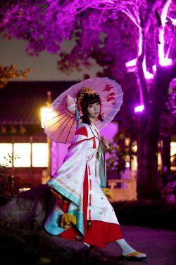 [Cosplay写真] 动漫博主弦音sic - 阴阳师 神乐(15P)-COS
