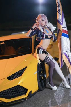 [Cosplay写真] 周叽是可爱兔兔 - 玛修赛车(21P)-车模