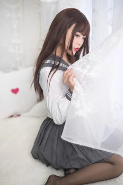 [Cosplay写真] 萌系小姐姐-白烨- - 黑丝制服少女(60P)-萝莉,黑丝