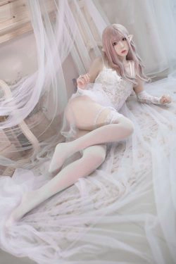 [Cosplay写真] 疯猫ss - 纯白精灵(29P)-COS
