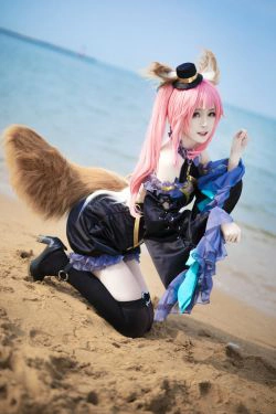 [Cosplay写真] 萌宠博主yui金鱼 - 魔术师玉藻前(7P)-COS