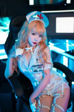 [网红COSER] 萌妹是青水 - 歪萌护士(48P)-情趣内衣,护士