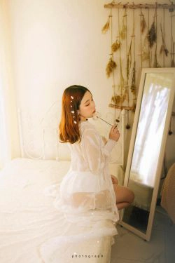 [Cosplay] 动漫博主穆零Mu0 - 白色(11P)-薄纱,透视