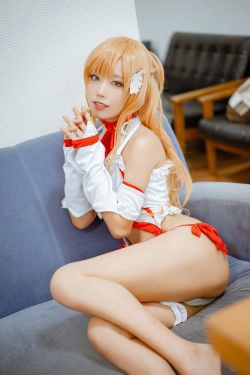 [Cosplay] 动漫博主切切celia - 亚丝娜内衣(24P)-COS