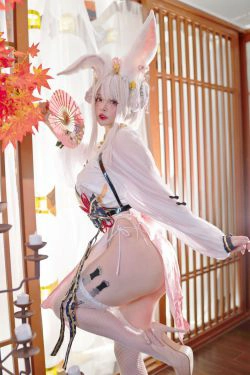 [Cosplay] NinJA阿寨寨 - 肉肉大白兔(55P)-兔女郎