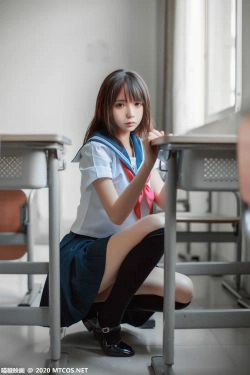 [喵糖映画] VOL.340 同桌的水手服(33P)-萝莉,黑丝,水手服