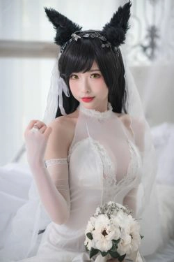 [COS福利] 尤物清水由乃 - 爱宕婚纱(49P)-COS