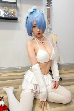 [COS福利] 斗鱼主播小女巫露娜 - 雷姆婚纱(29P)-婚纱