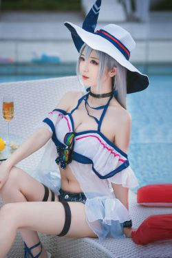 [COS福利] 小姐姐弥音音ww - 明日方舟 斯卡蒂泳装(24P)-COS